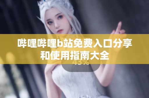 哔哩哔哩b站免费入口分享和使用指南大全