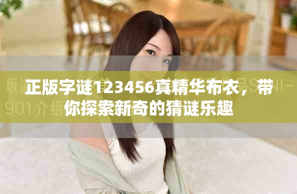 正版字谜123456真精华布衣，带你探索新奇的猜谜乐趣