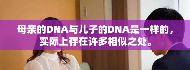 母亲的DNA与儿子的DNA是一样的，实际上存在许多相似之处。