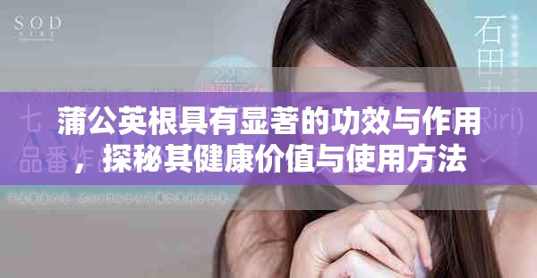 蒲公英根具有显著的功效与作用，探秘其健康价值与使用方法