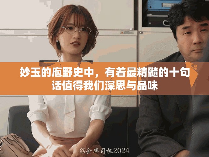 妙玉的庖野史中，有着最精髓的十句话值得我们深思与品味