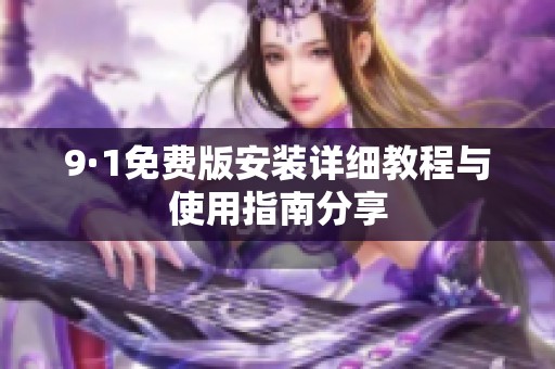 9·1免费版安装详细教程与使用指南分享