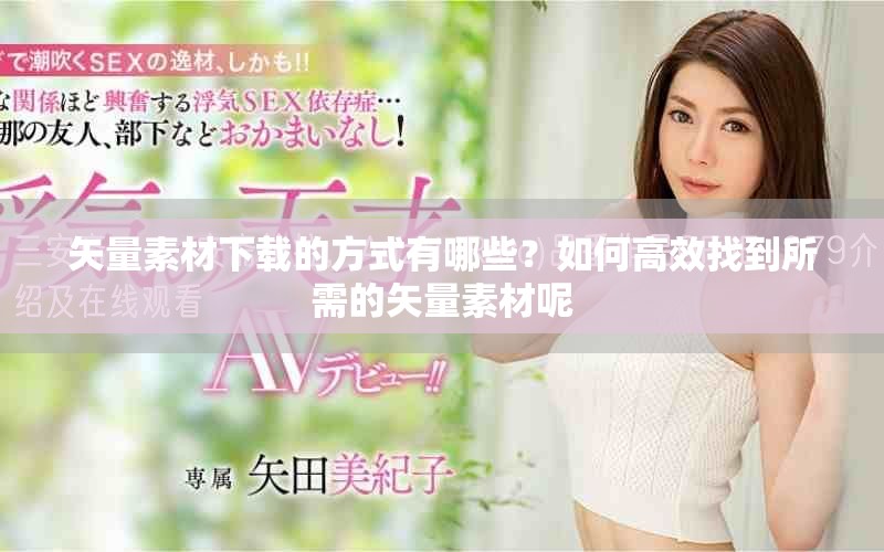 矢量素材下载的方式有哪些？如何高效找到所需的矢量素材呢