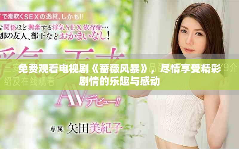 免费观看电视剧《蔷薇风暴》，尽情享受精彩剧情的乐趣与感动