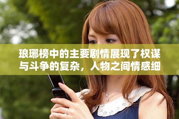 琅琊榜中的主要剧情展现了权谋与斗争的复杂，人物之间情感细腻相交错